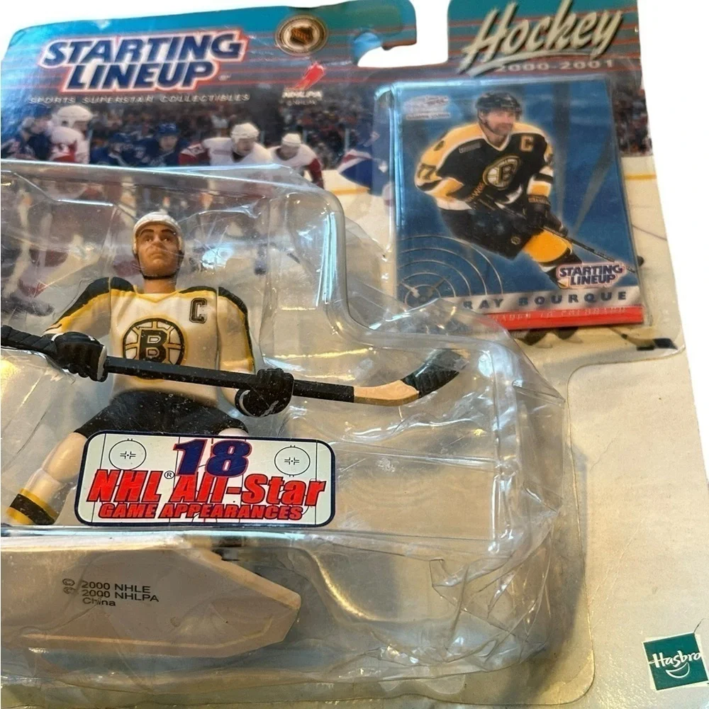 Hasbro Starting Line Up NHL Boston Bruins Vintage Ray Bourke Figure On Card